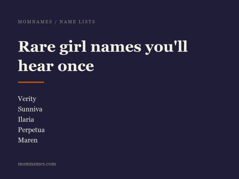 Rare girl names you’ll hear once